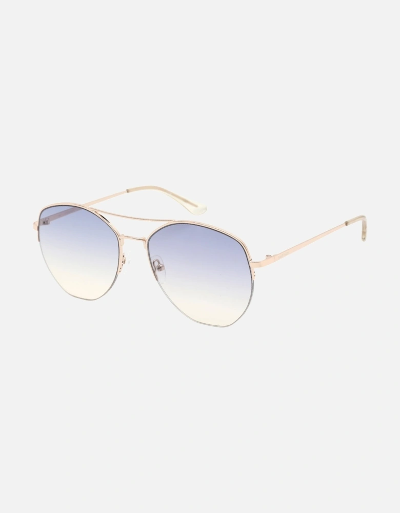 Navy Gradient Lens Gold Sunglasses