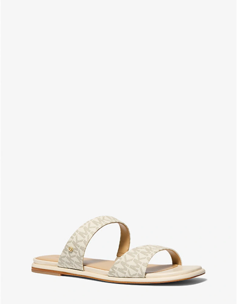 Jaida Signature Logo Flat Sandal