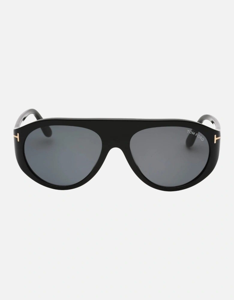 Smoke Lensed Shiny Black Sunglasses