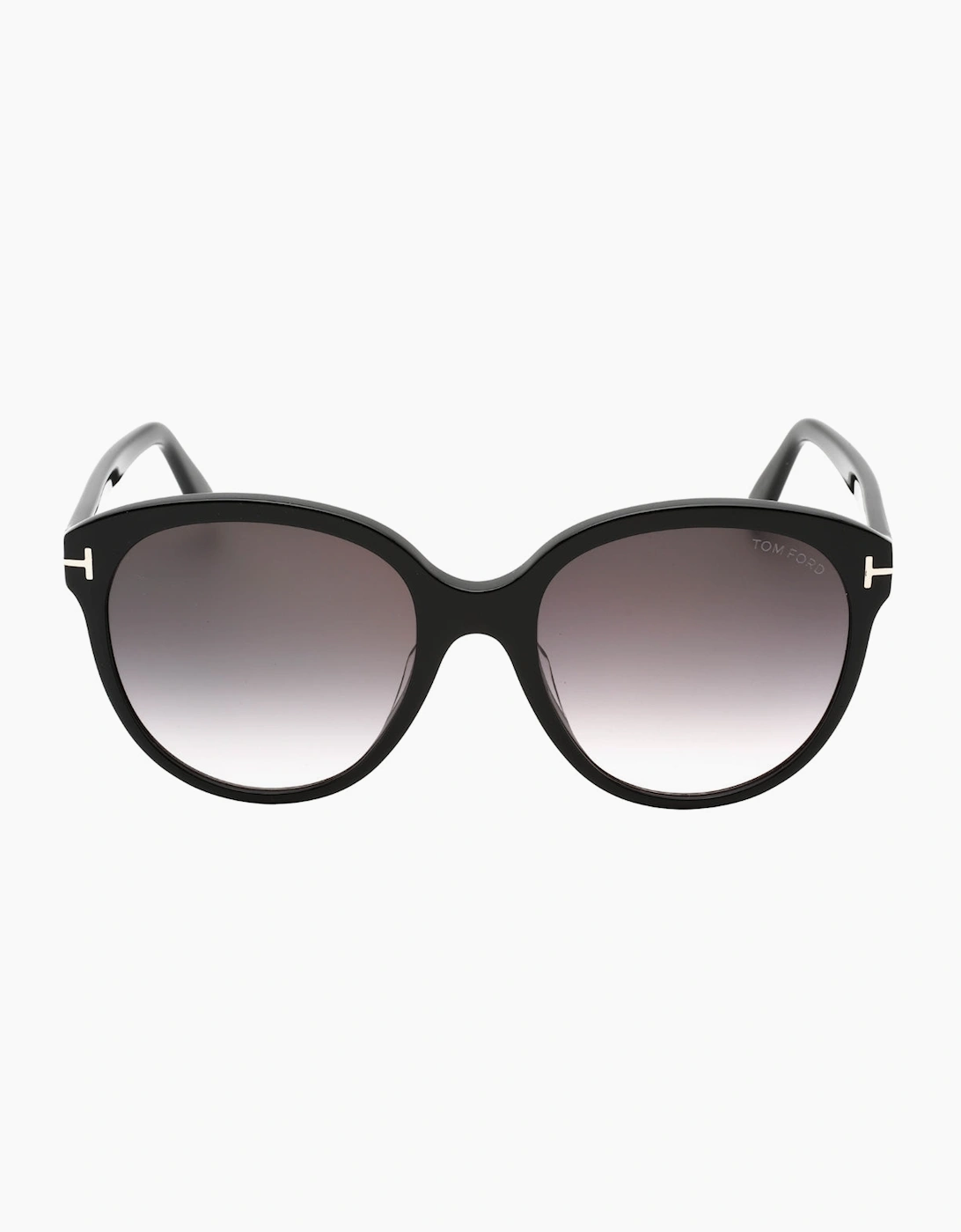 Tom Ford Women's Black Gradient Smoke Lensed Shiny Plastic Sunglasses - Size: One Size
