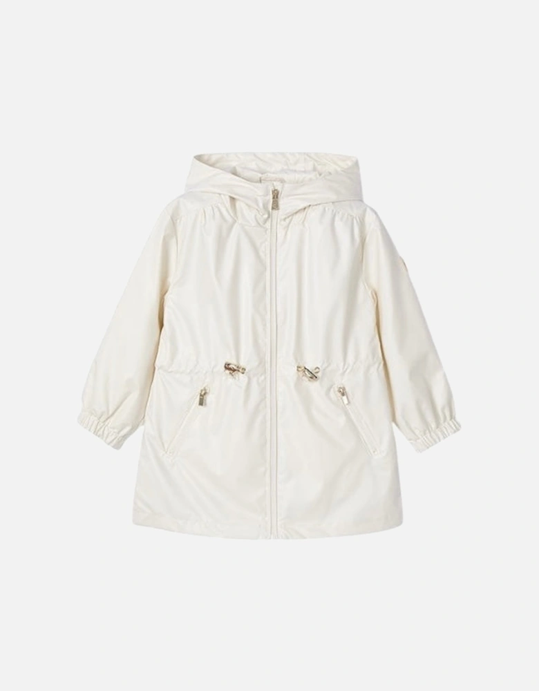 Girls Cream Lightweight Raincoat