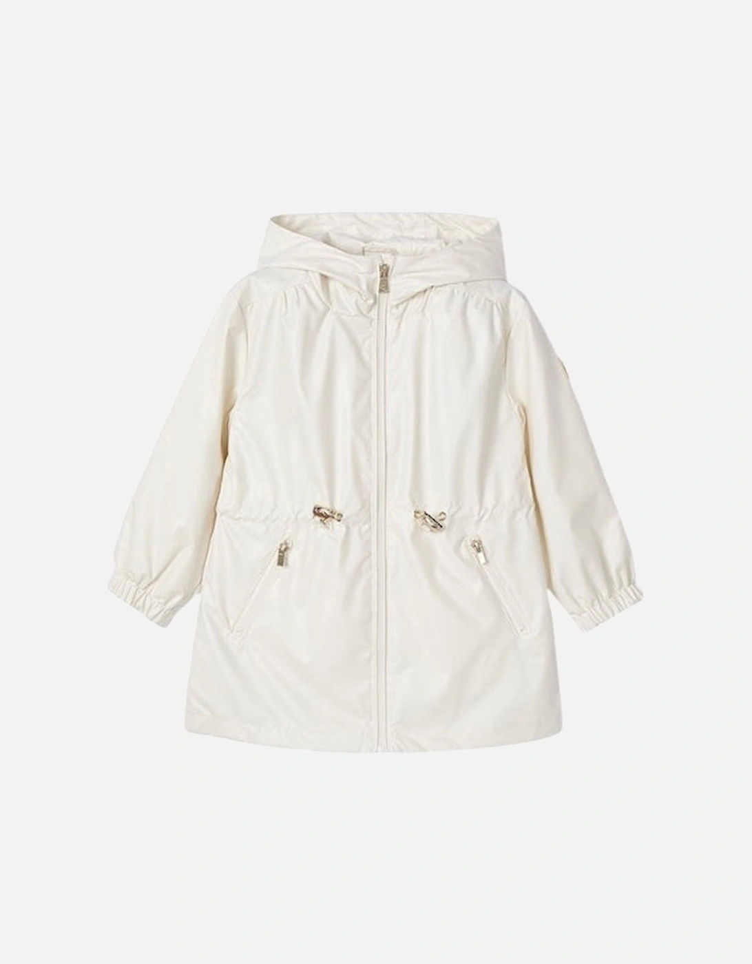 Girls Cream Lightweight Raincoat, 5 of 4