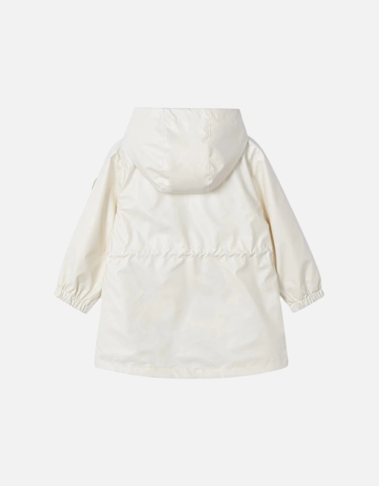 Girls Cream Lightweight Raincoat