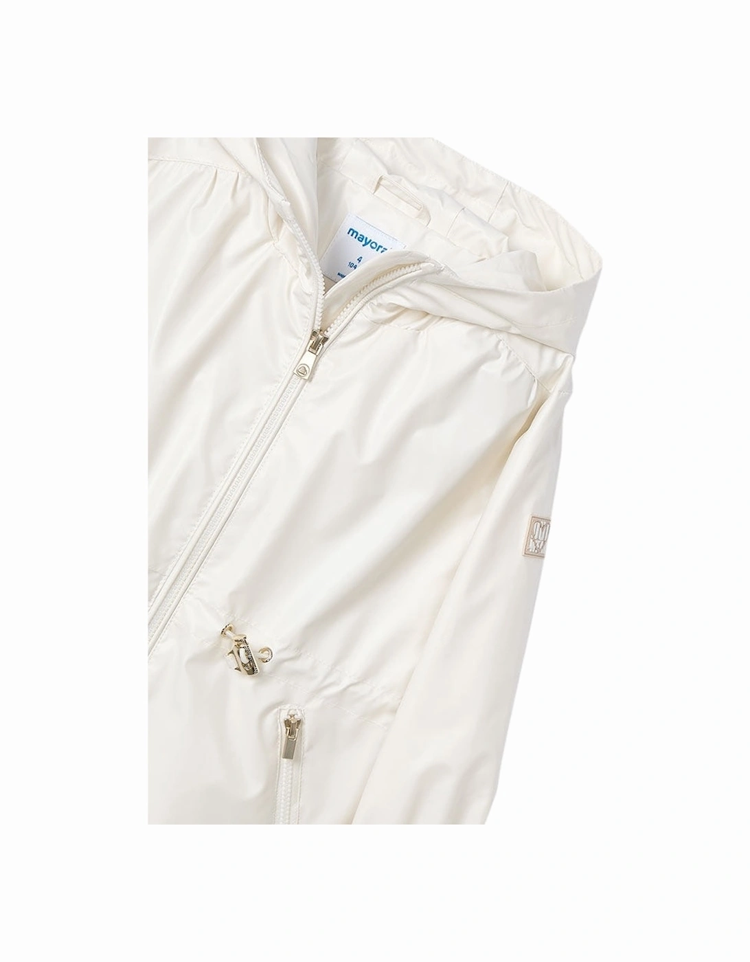 Girls Cream Lightweight Raincoat