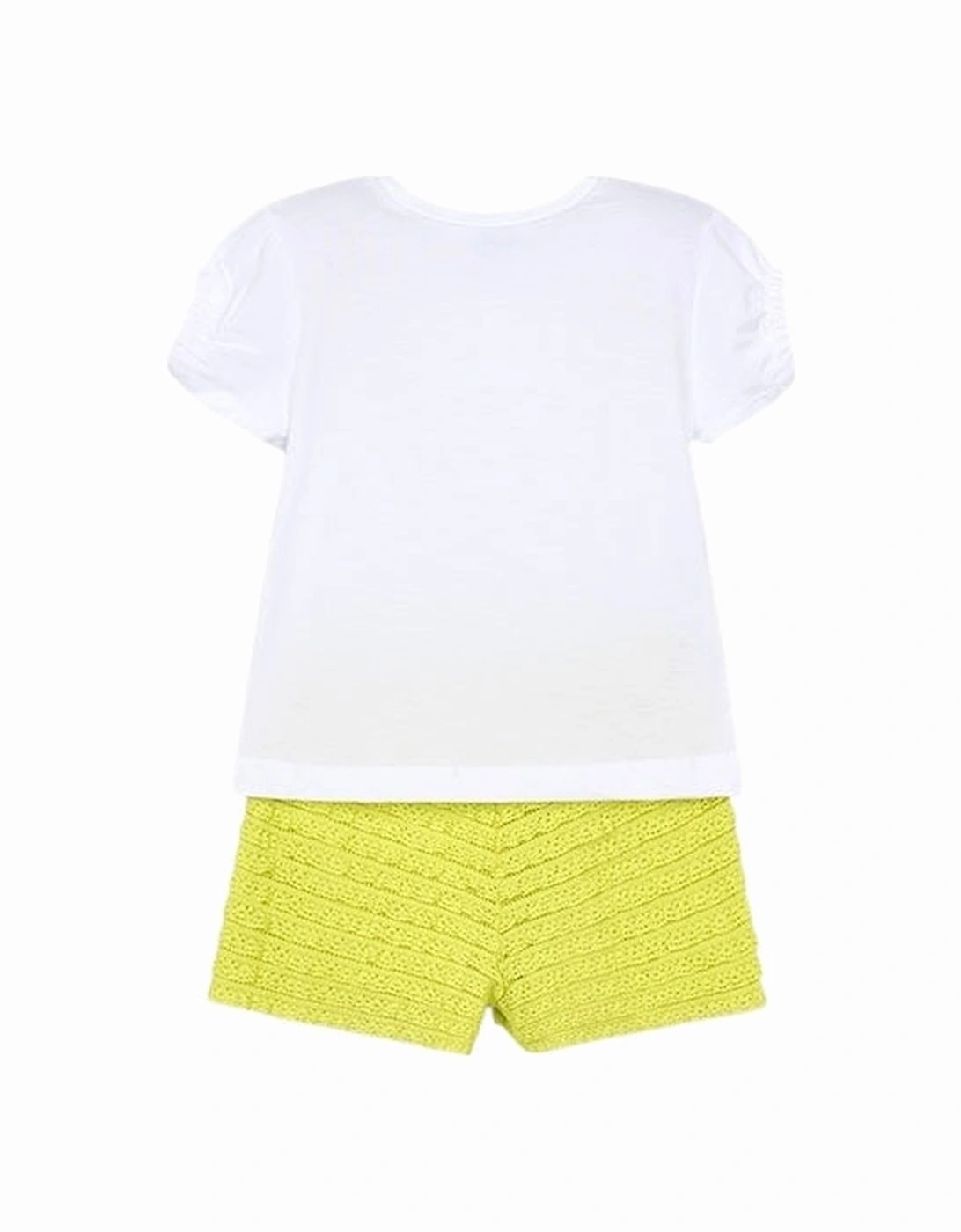 Girls Lime Frill Short Set