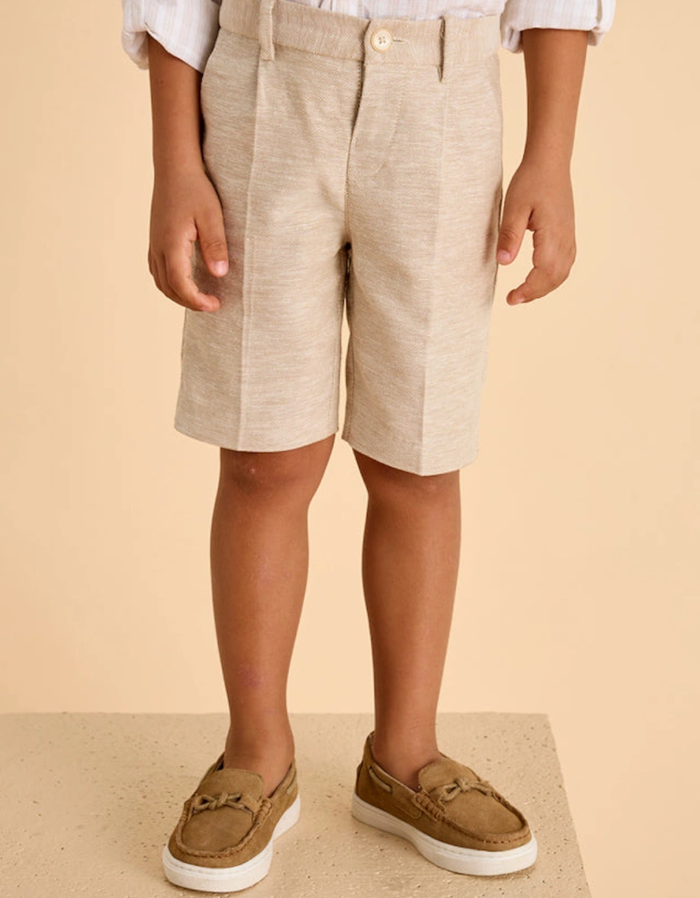 Boys Linen Occasion Blazer Short Set