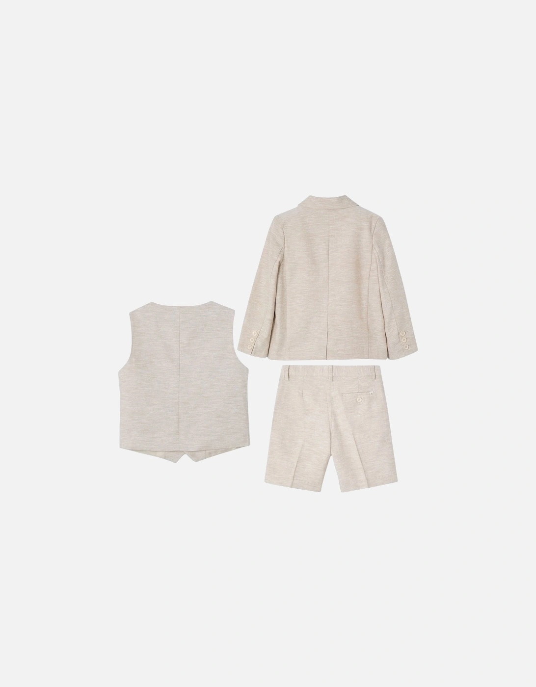 Boys Linen Occasion Blazer Short Set