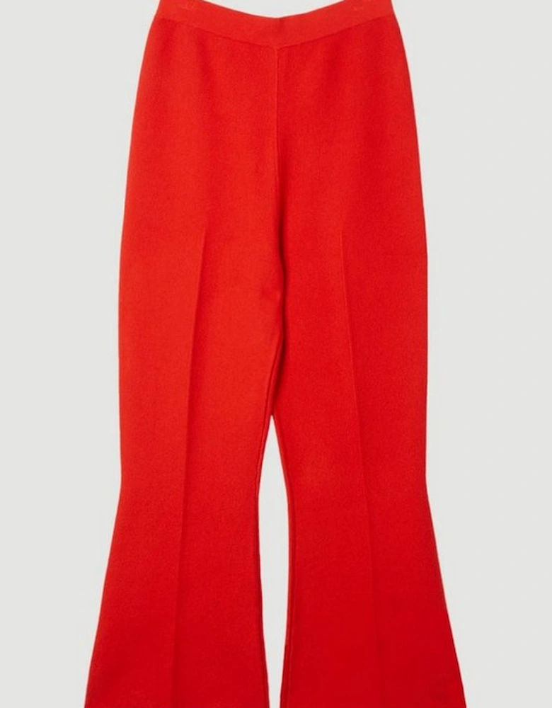 Flared Knitted Trousers