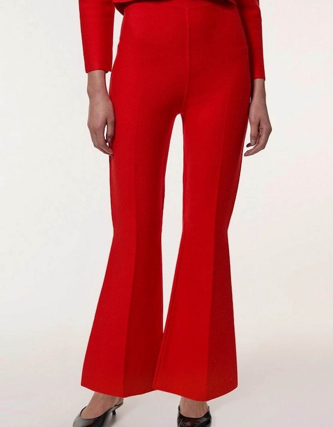 Flared Knitted Trousers