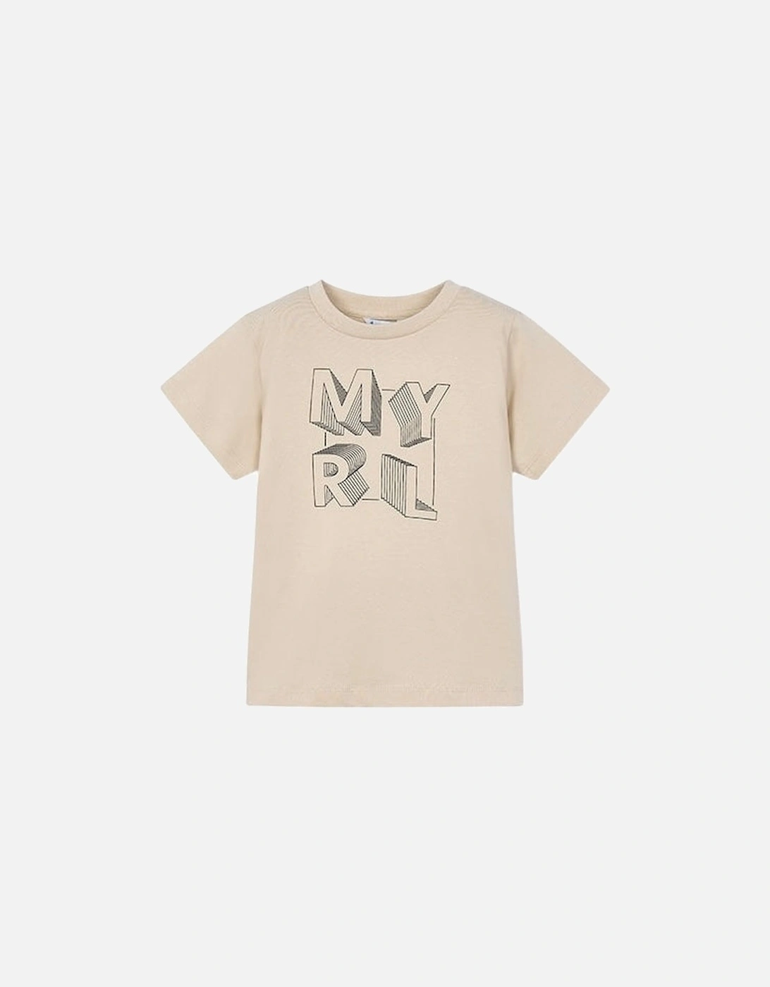 Boys Beige T-Shirt, 4 of 3