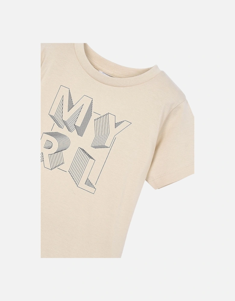 Boys Beige T-Shirt