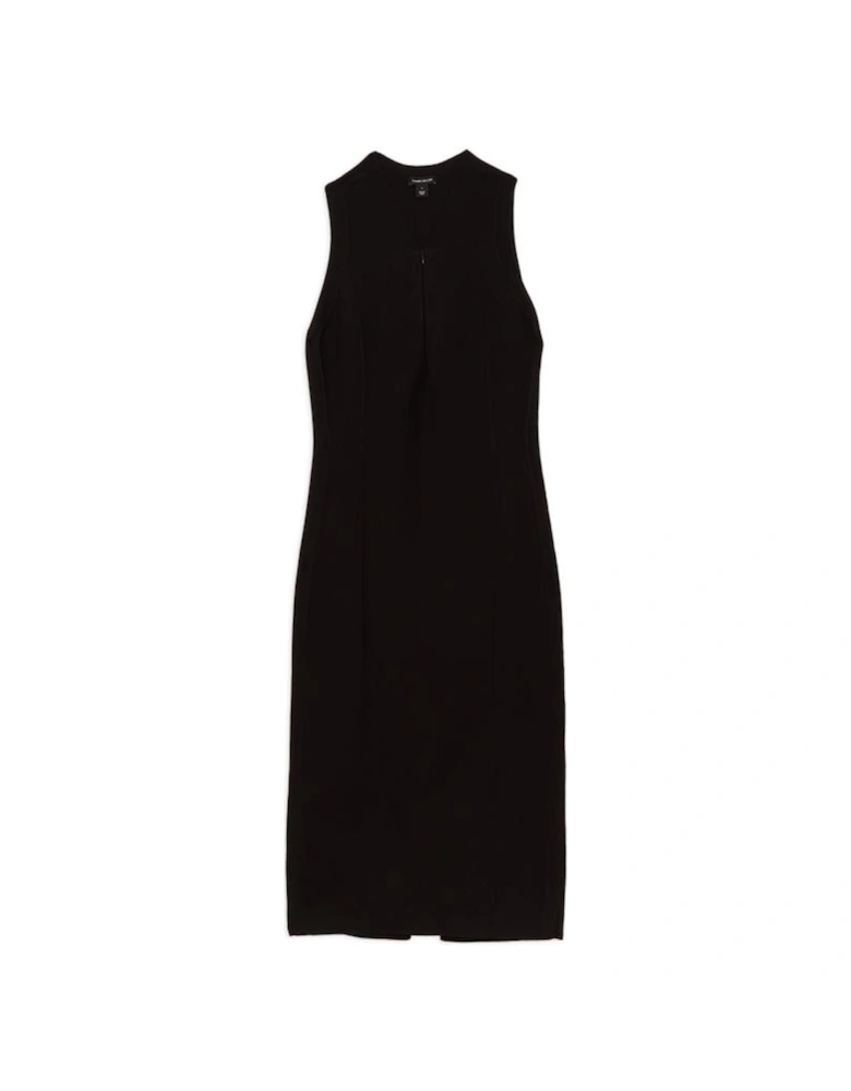 Zip Up Knitted Sleeveless Dress