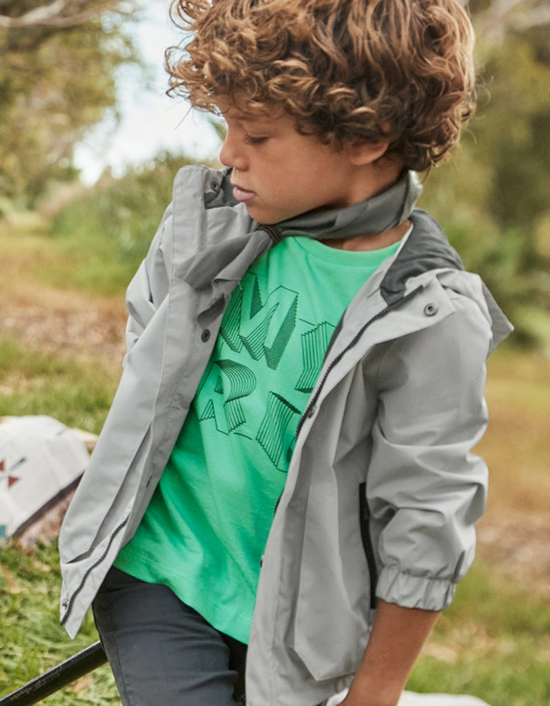 Boys Light Grey Windbreaker Jacket