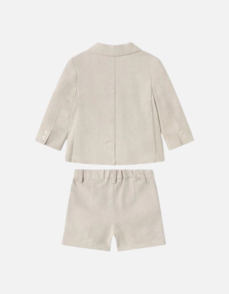 Boys Linen Occasion Blazer Short Set