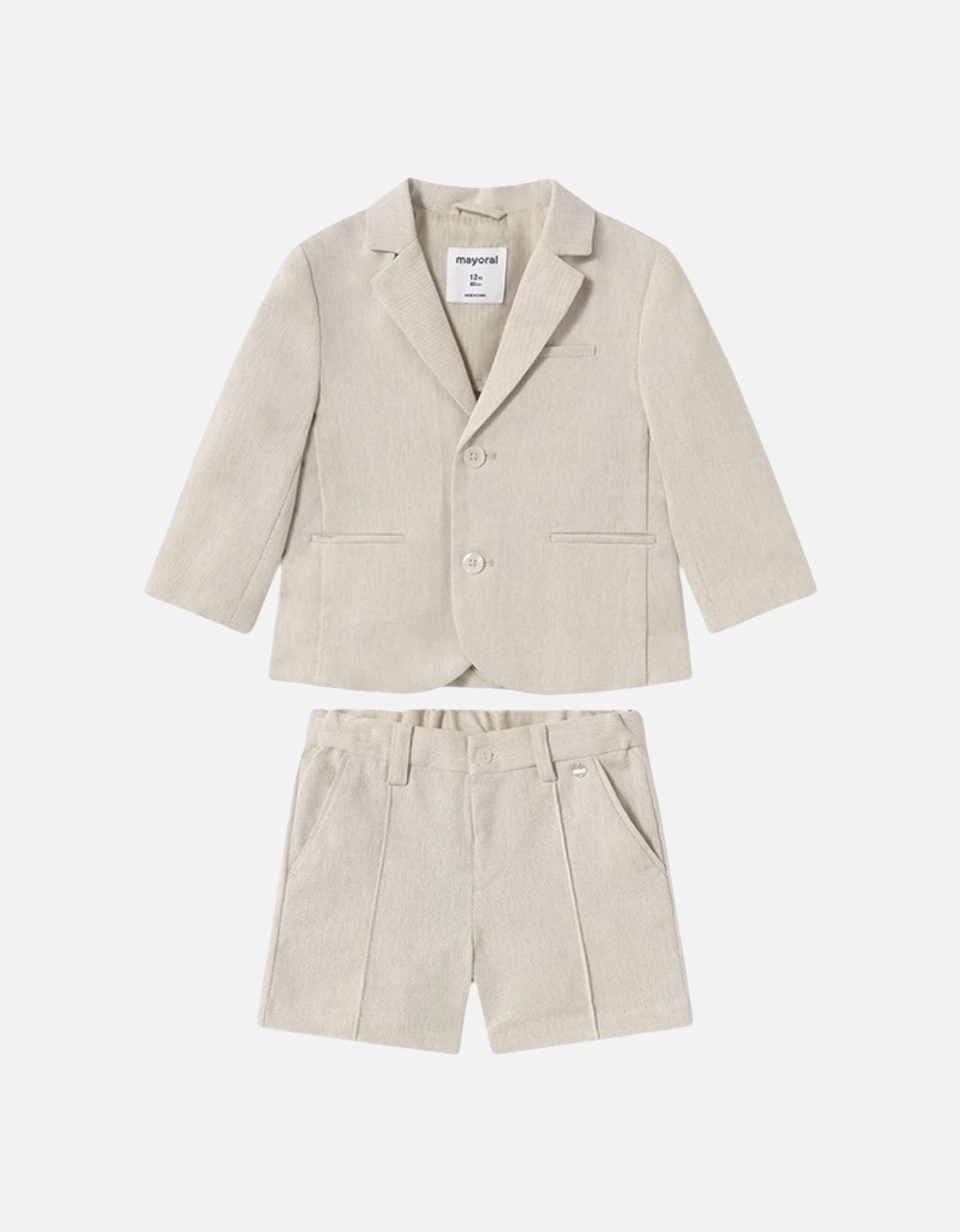 Boys Linen Occasion Blazer Short Set, 7 of 6