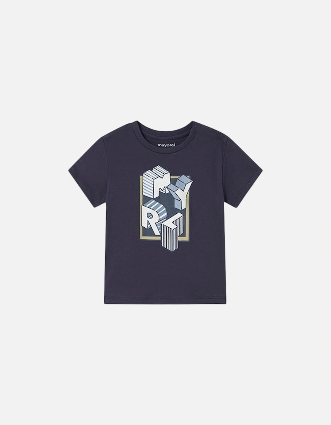 Boys Navy T-Shirt, 4 of 3