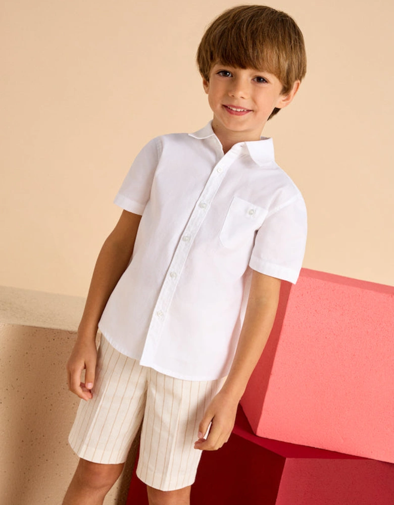 Boys White Occasion Shirt