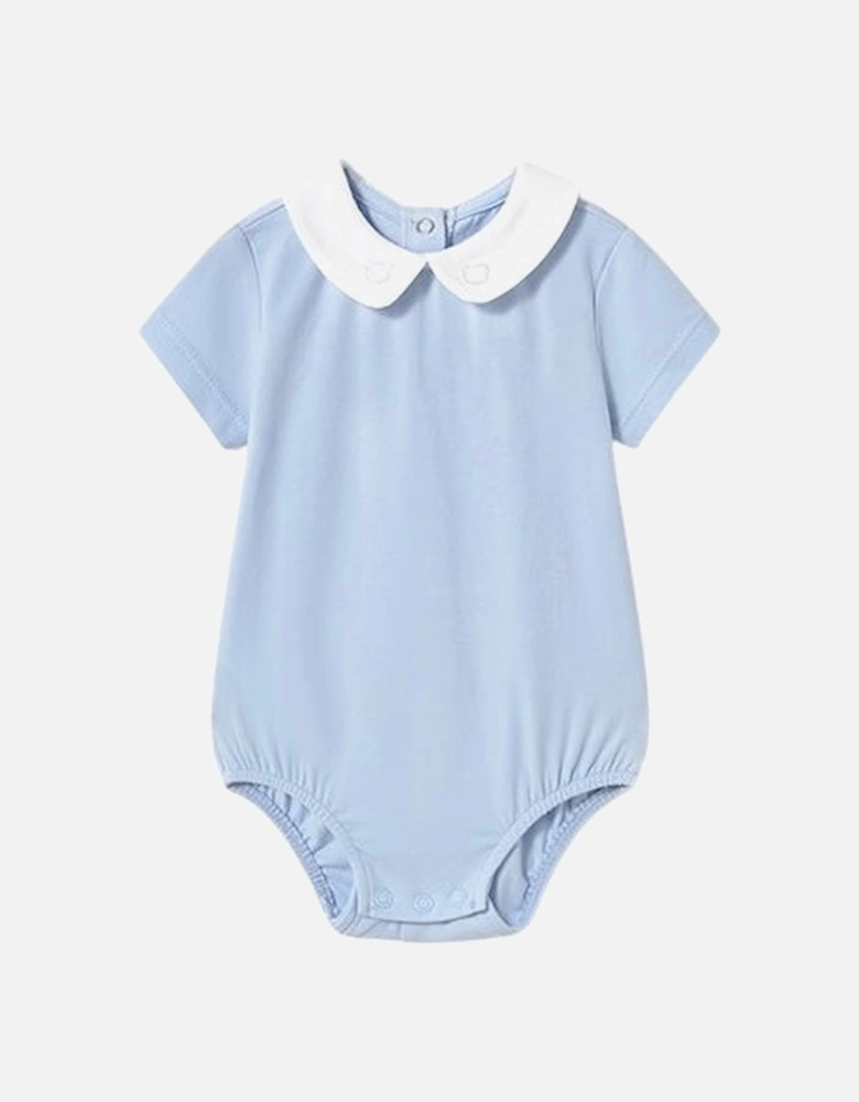 Boys Blue Cotton Romper