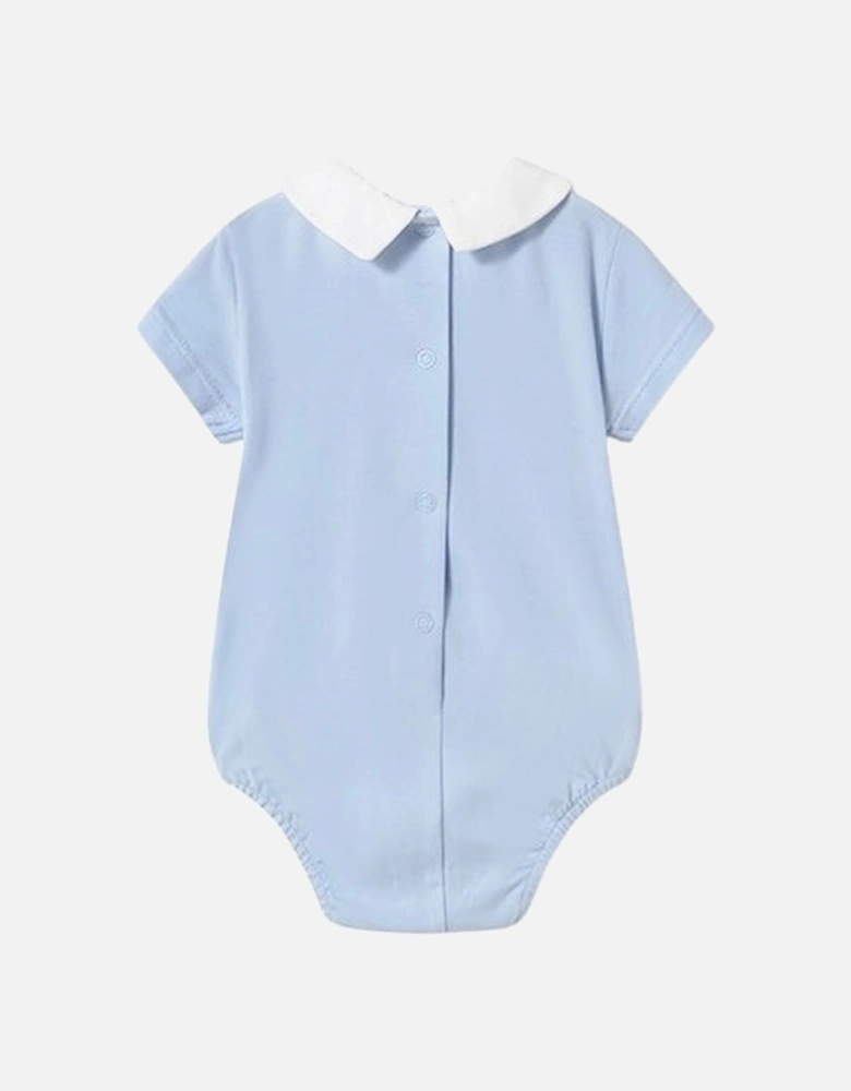 Boys Blue Cotton Romper