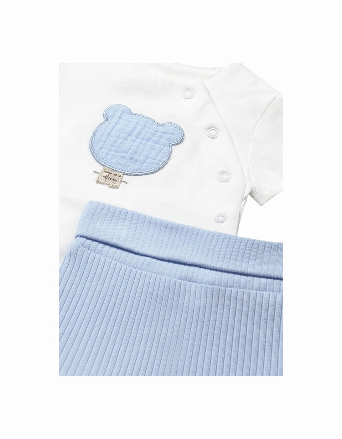 Boys Blue Ribbed Jam Pant Set