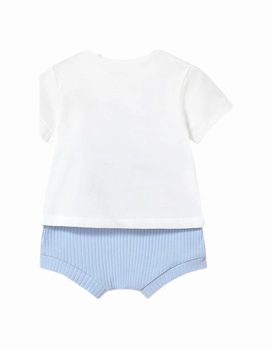 Boys Blue Ribbed Jam Pant Set