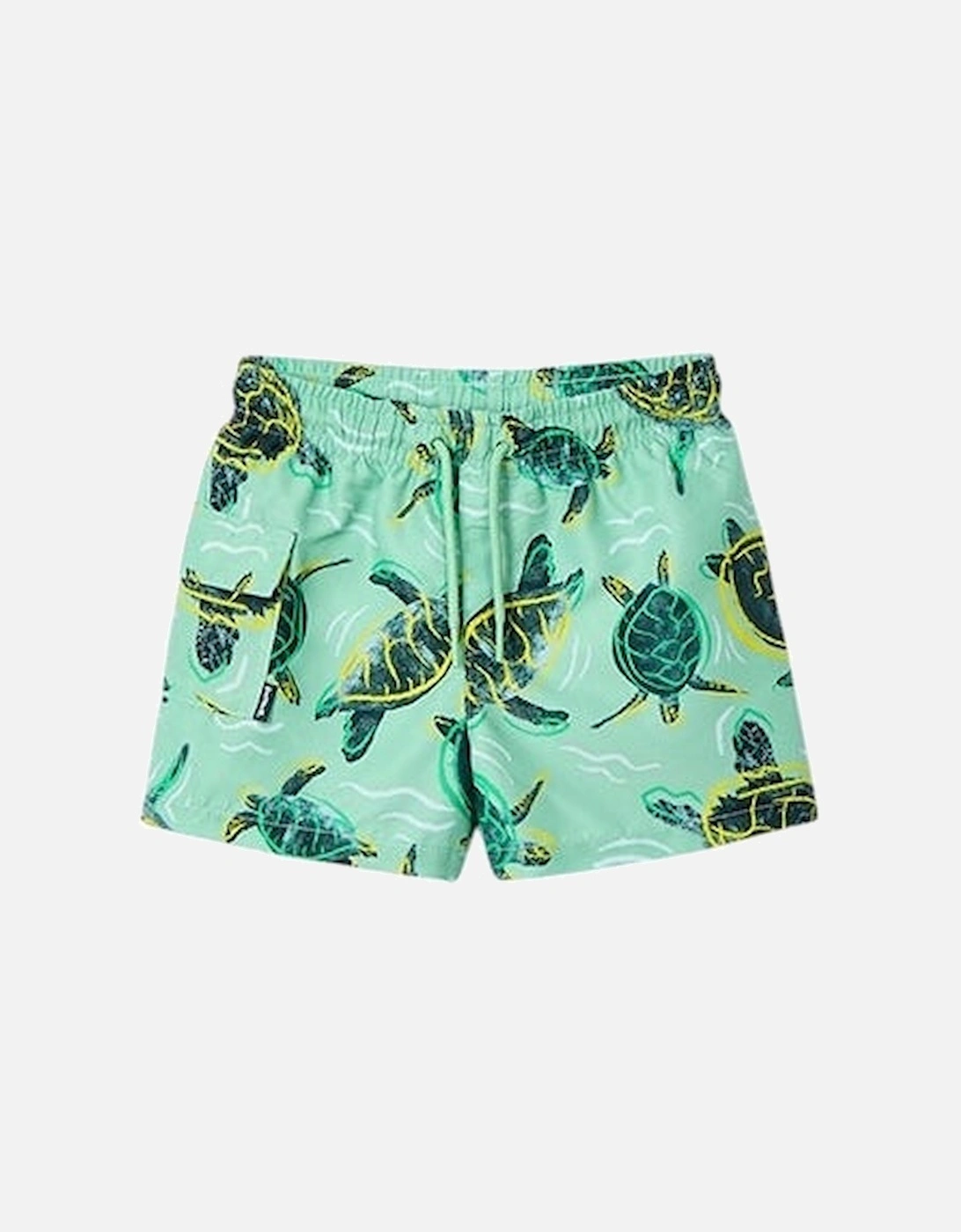 Boys Green Print Swim Shorts, 5 of 4