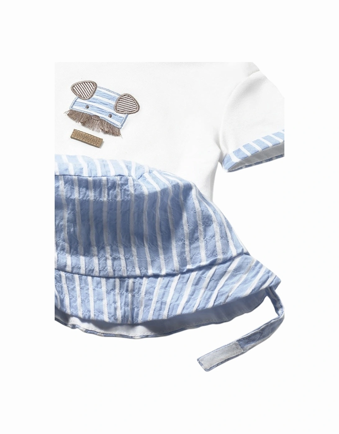 Boys Blue Stripe Short Set and Hat