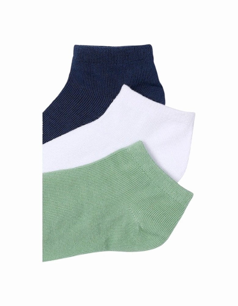 Boys Navy 3 Pack Ankle Socks