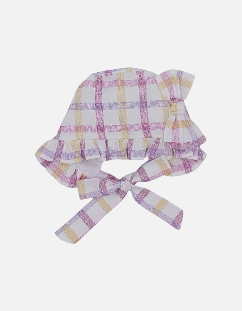 Girls Lilac Print Bonnet