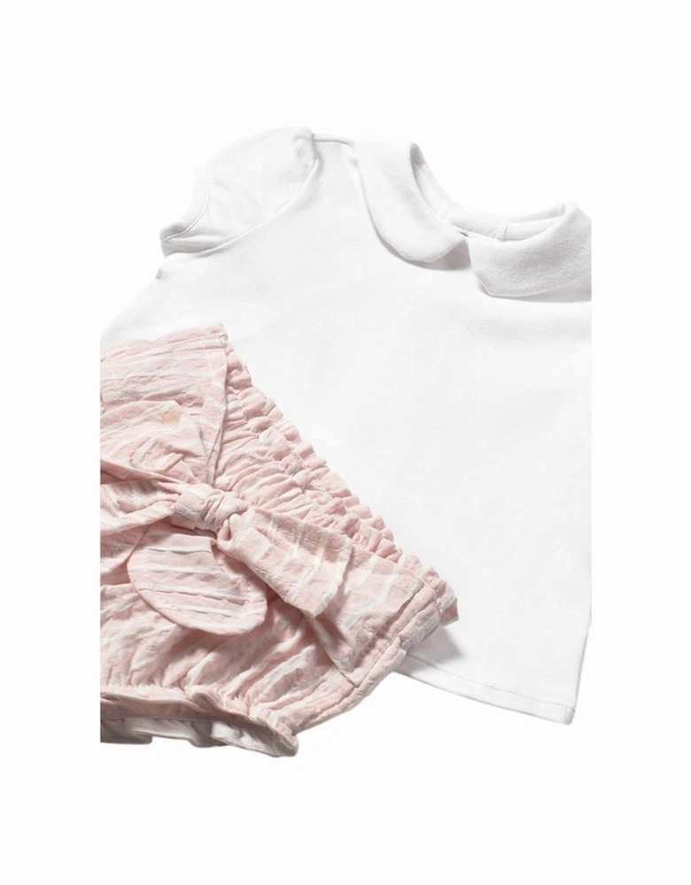 Girls Pink Stripe Jam Pant Set