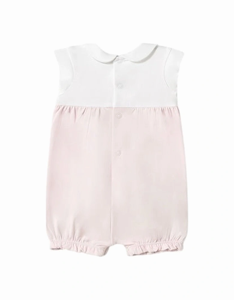 Girls Pink Bow 2 Pack Romper