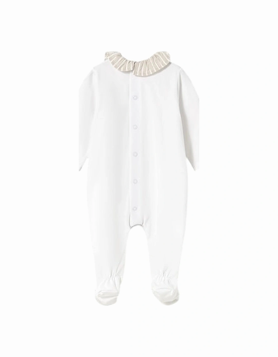 Girls Beige Stripe Babygrow