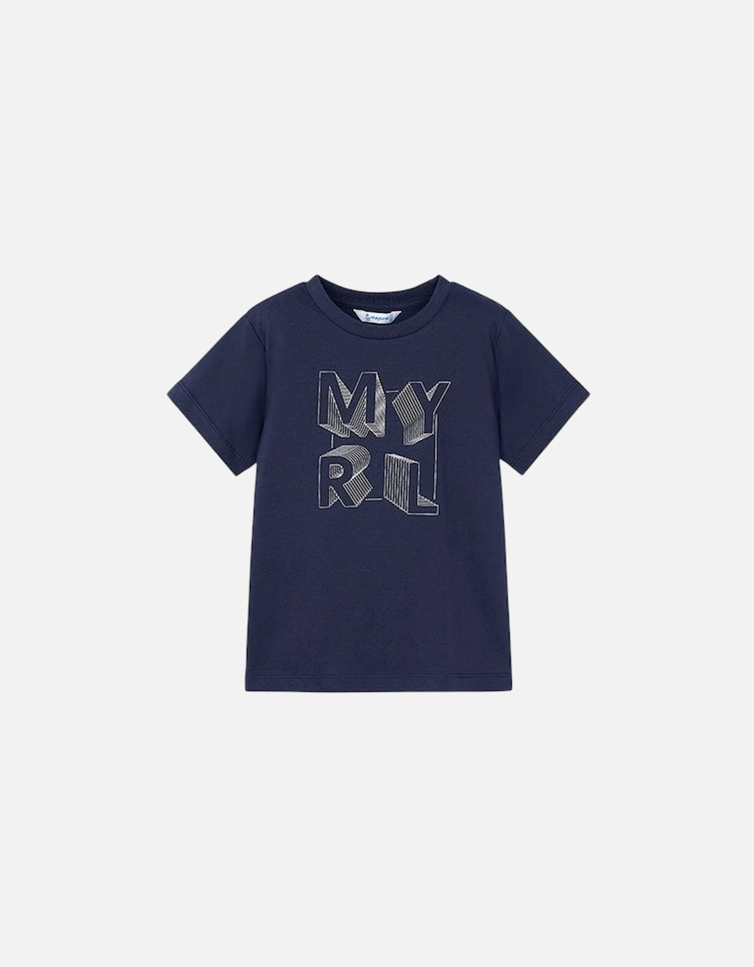 Boys Navy T-Shirt, 4 of 3