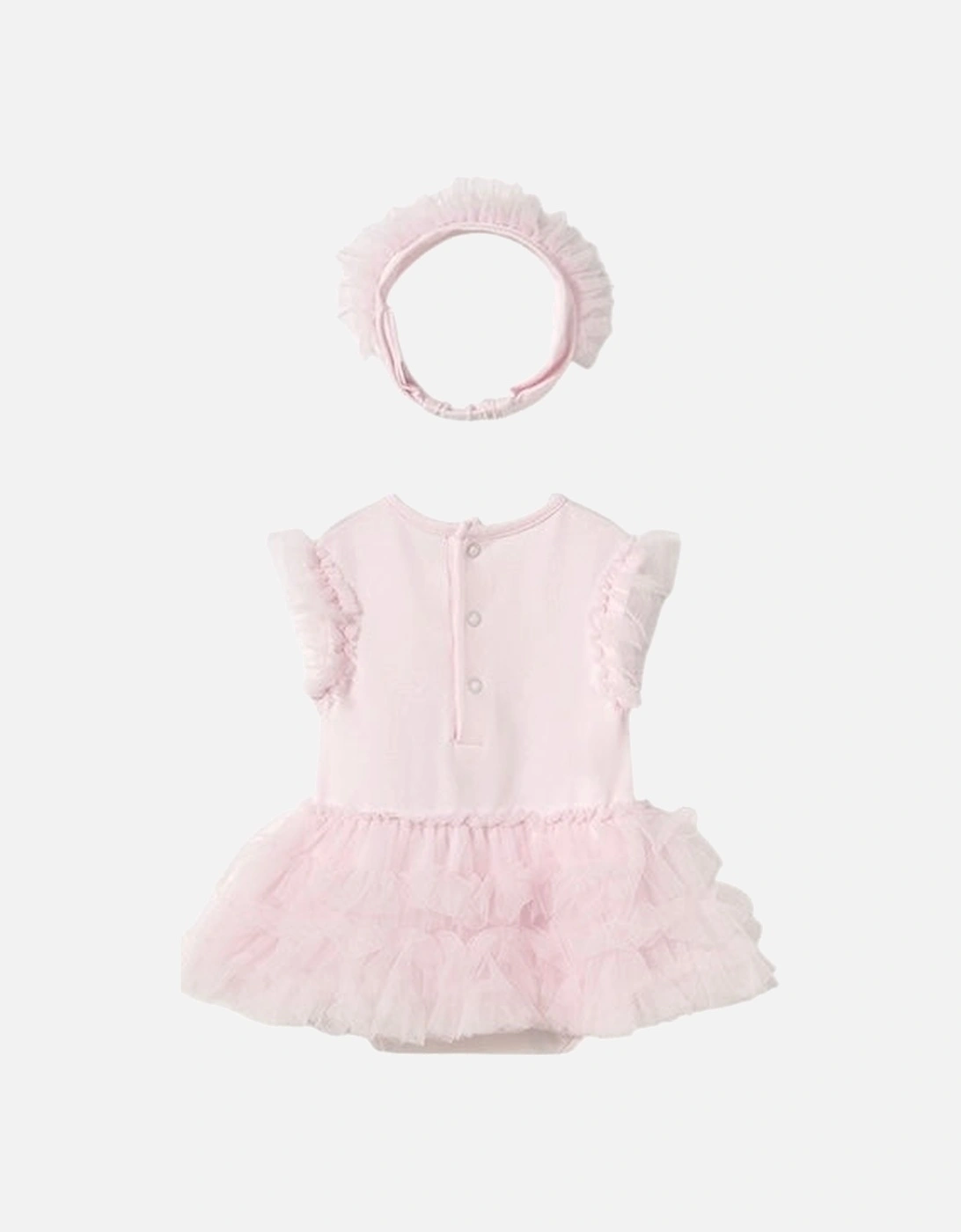 Girls Pink Tutu Romper Set