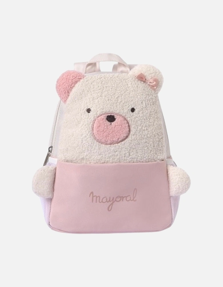 Girls Pink Bear Backpack