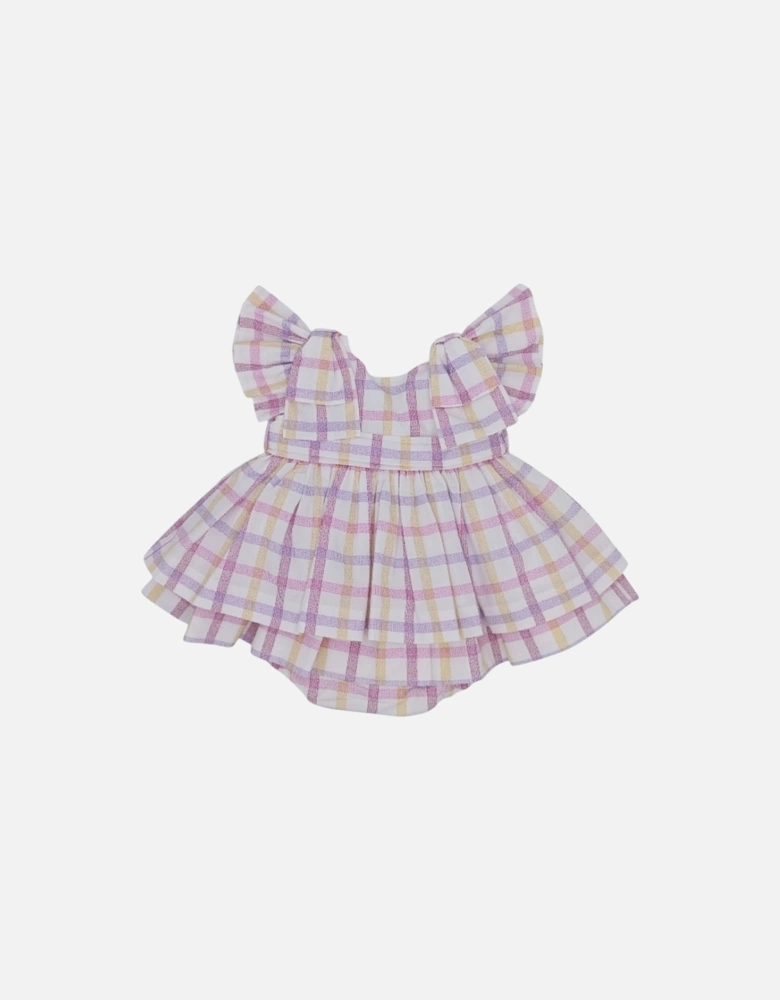 Girls Lilac Print Dress