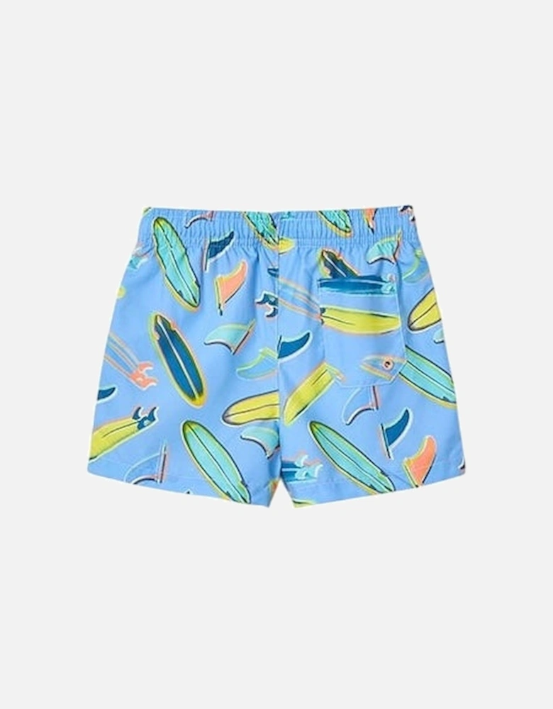 Boys Blue Print Swim Short