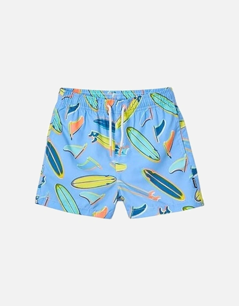 Boys Blue Print Swim Short