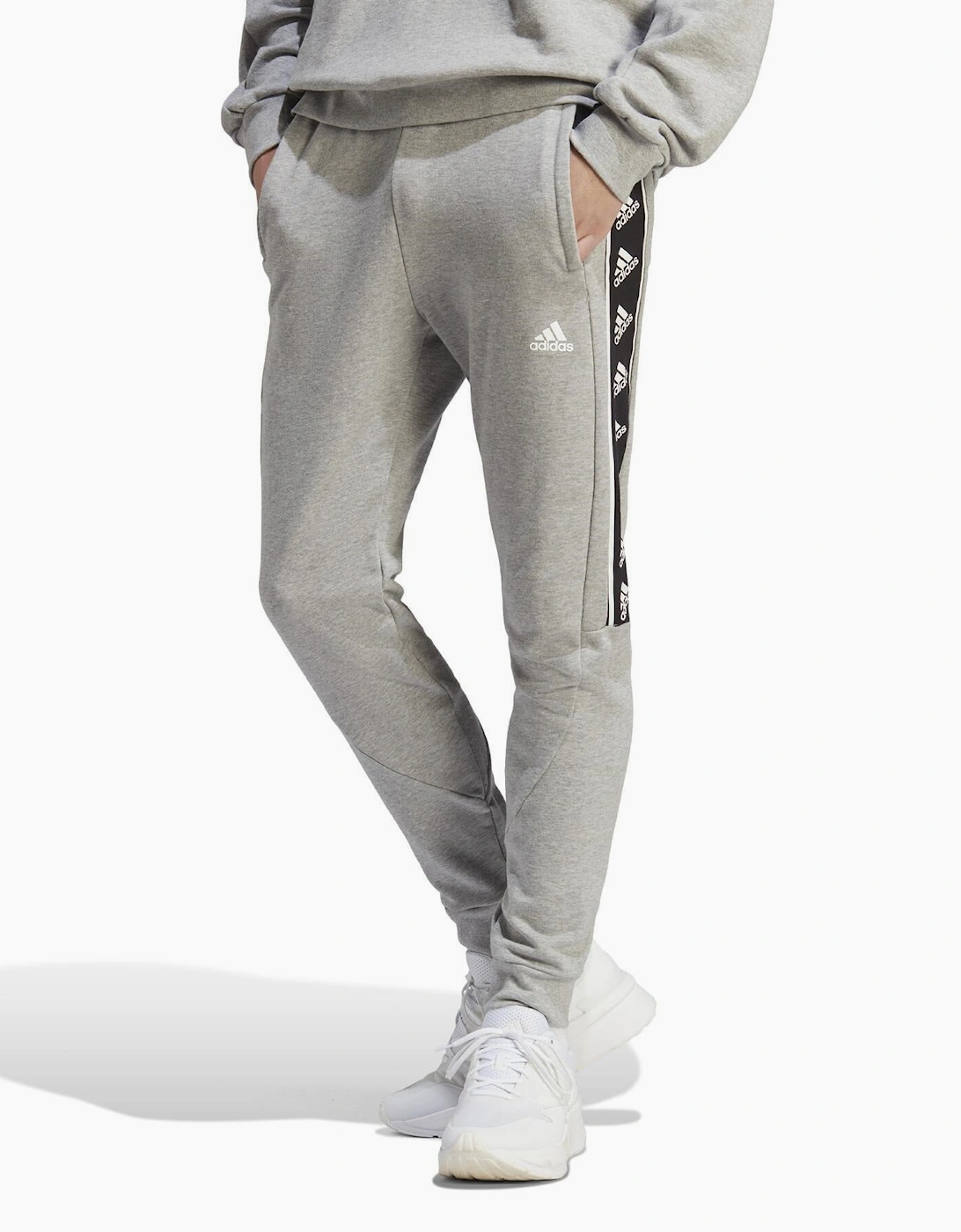 Men's Adidas Ess Brandlove Jogger - Grey - Size: 35/34/32