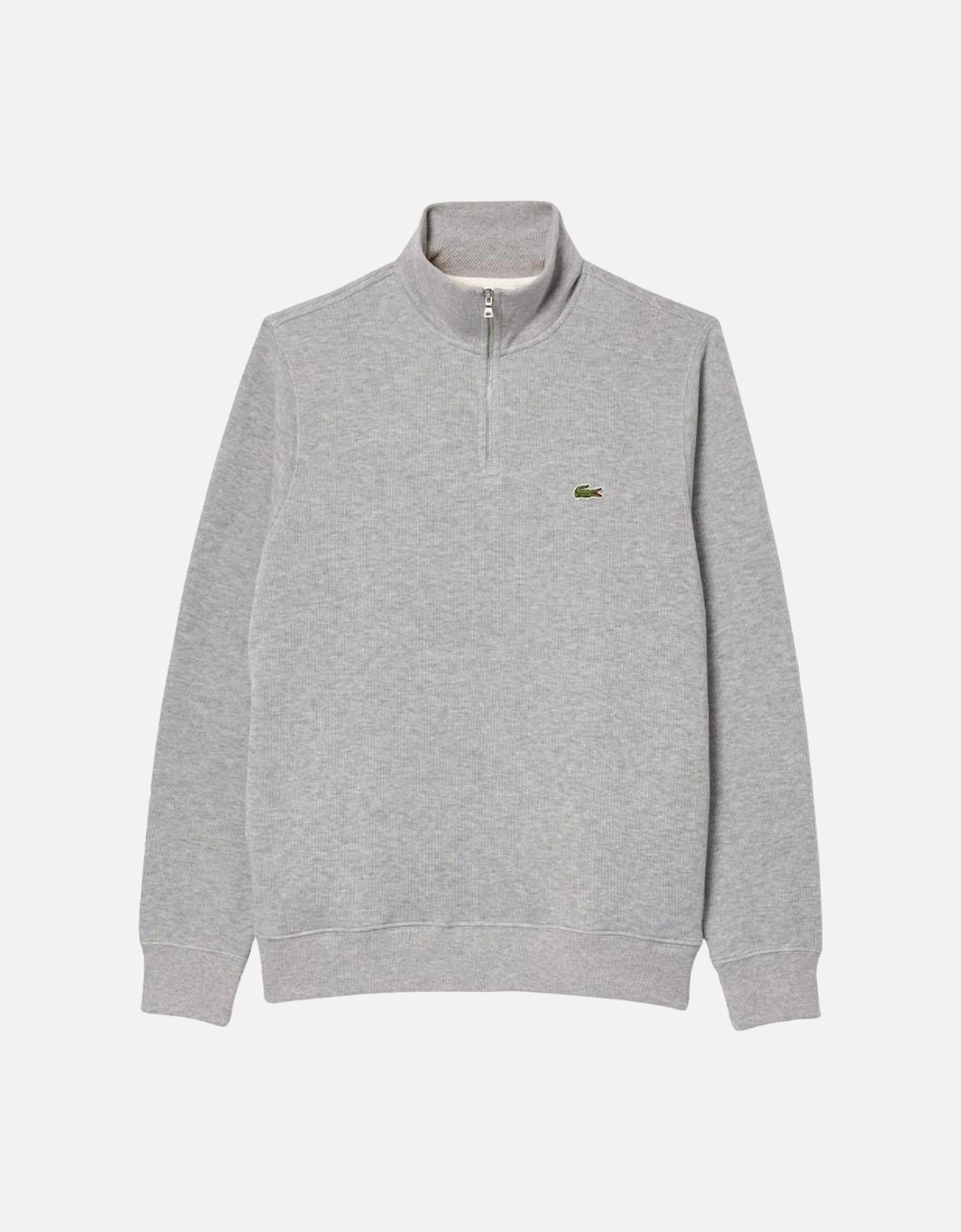 Lacoste Men's Grey 1/4 Zip Sweat - Light Heathered - : Regular/40 Large