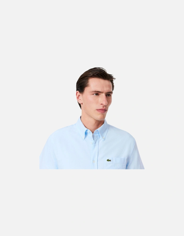 Regular Fit SS Oxford Shirt - White/Blue