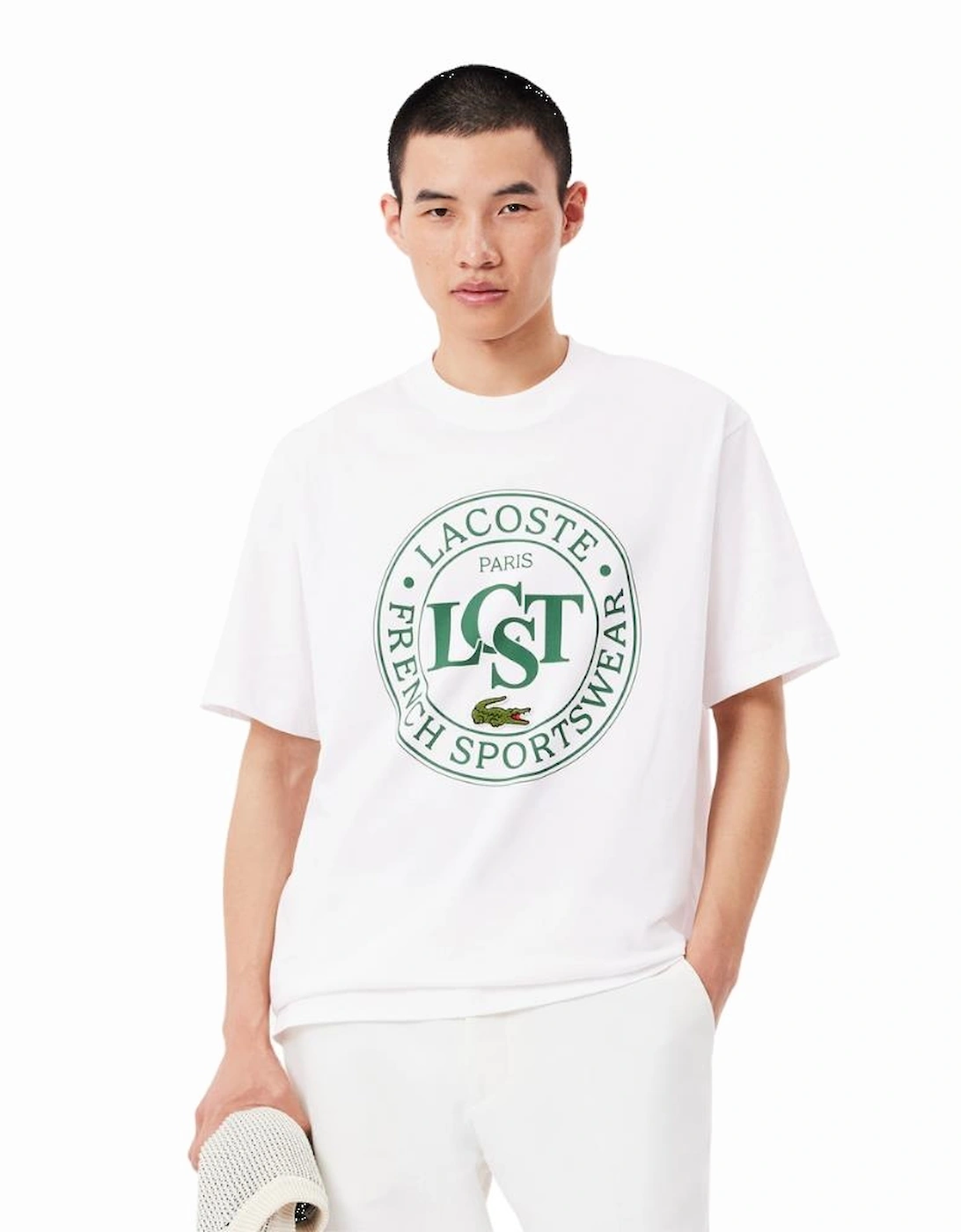 Loose Fit Heavy Cotton Printed T-Shirt - White