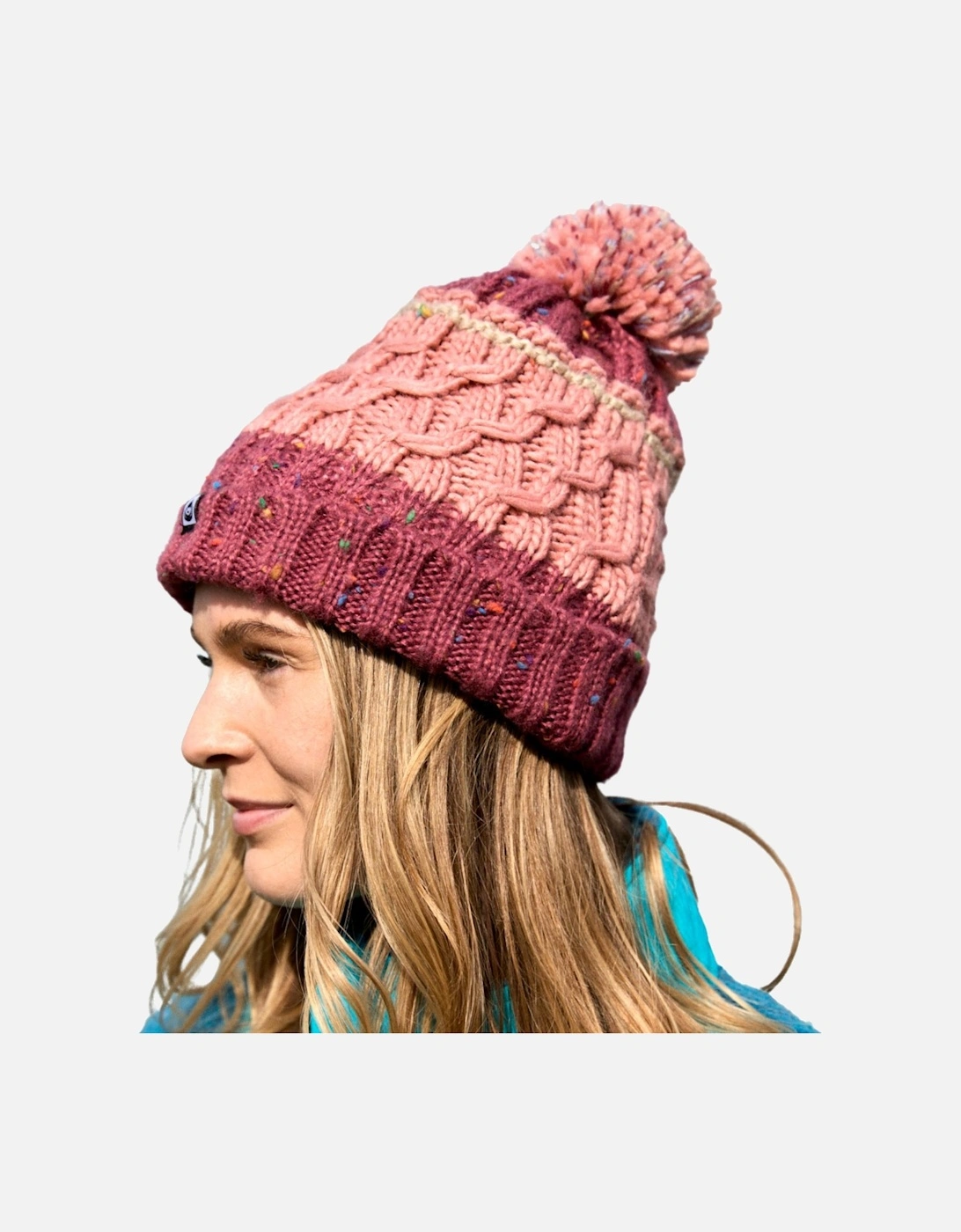 Tiree Bobble Hat - Pink, 2 of 1