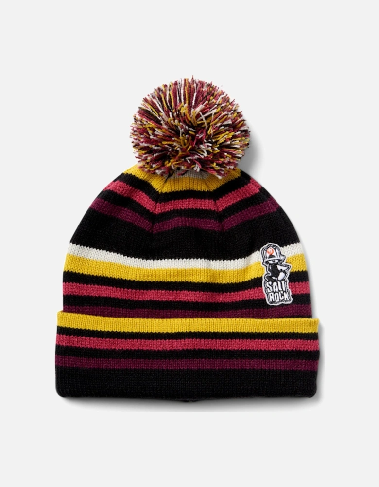 Now Stripe Bobble Hat - Black