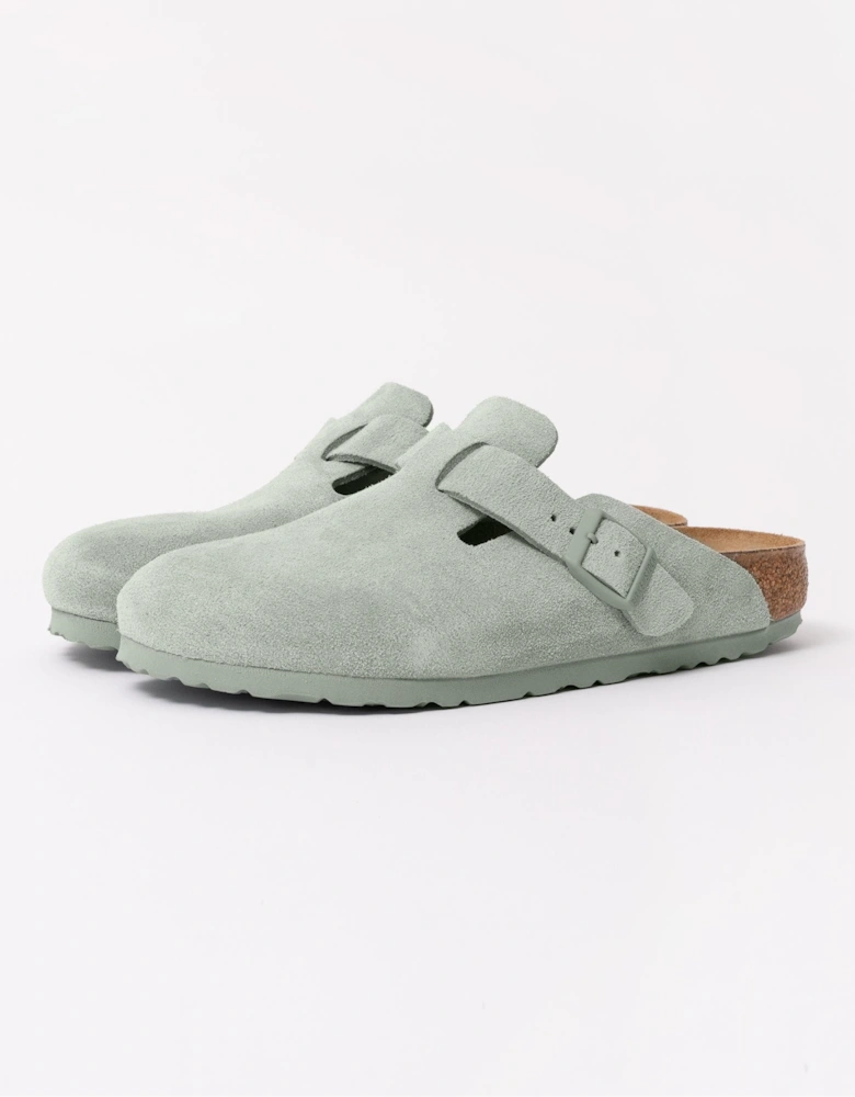 Suede Leather Womens Clogs