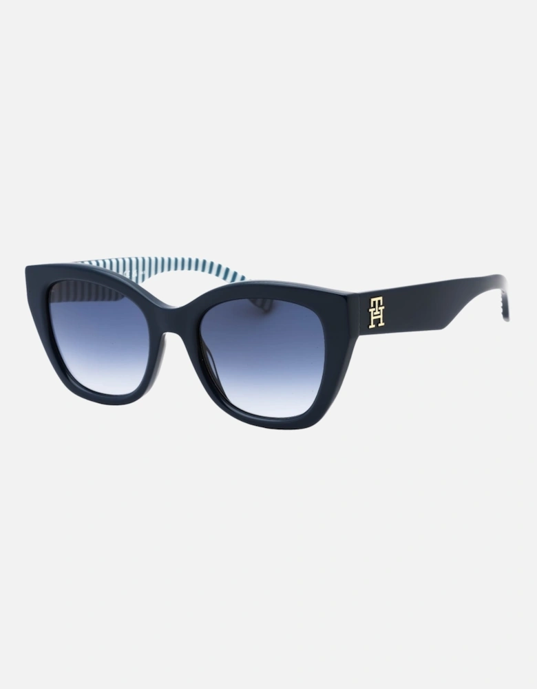 Tommy Hiliger Blue Lens Dark Blue Pattern Sunglasses