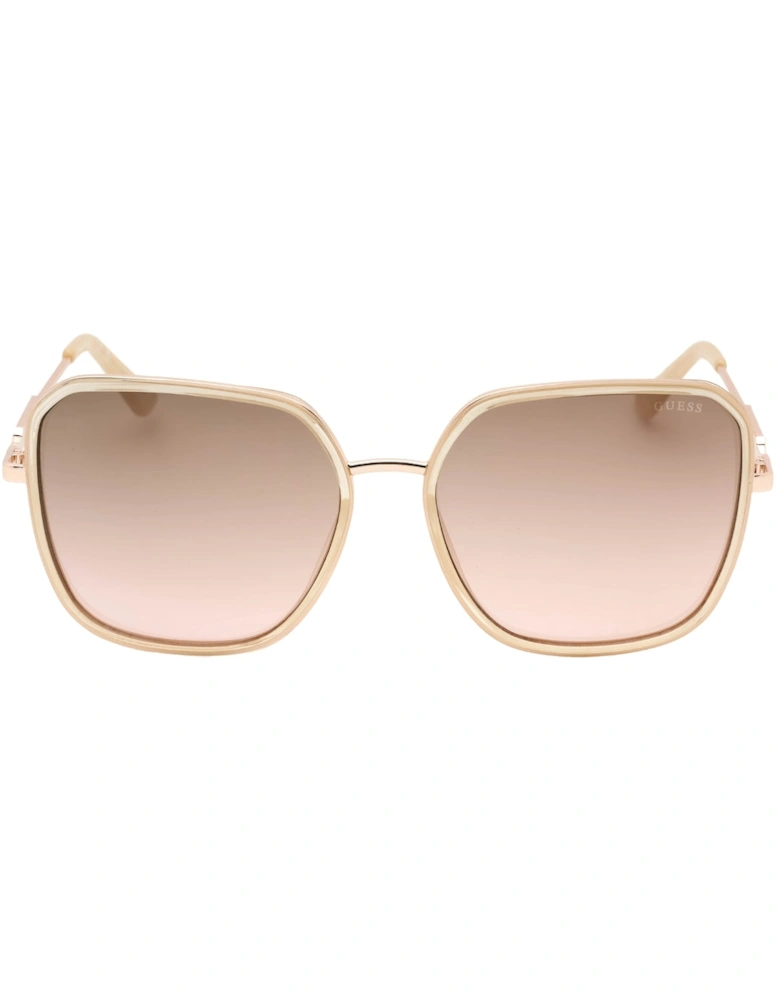 Gradient Brown Lens Rose Gold Sunglasses