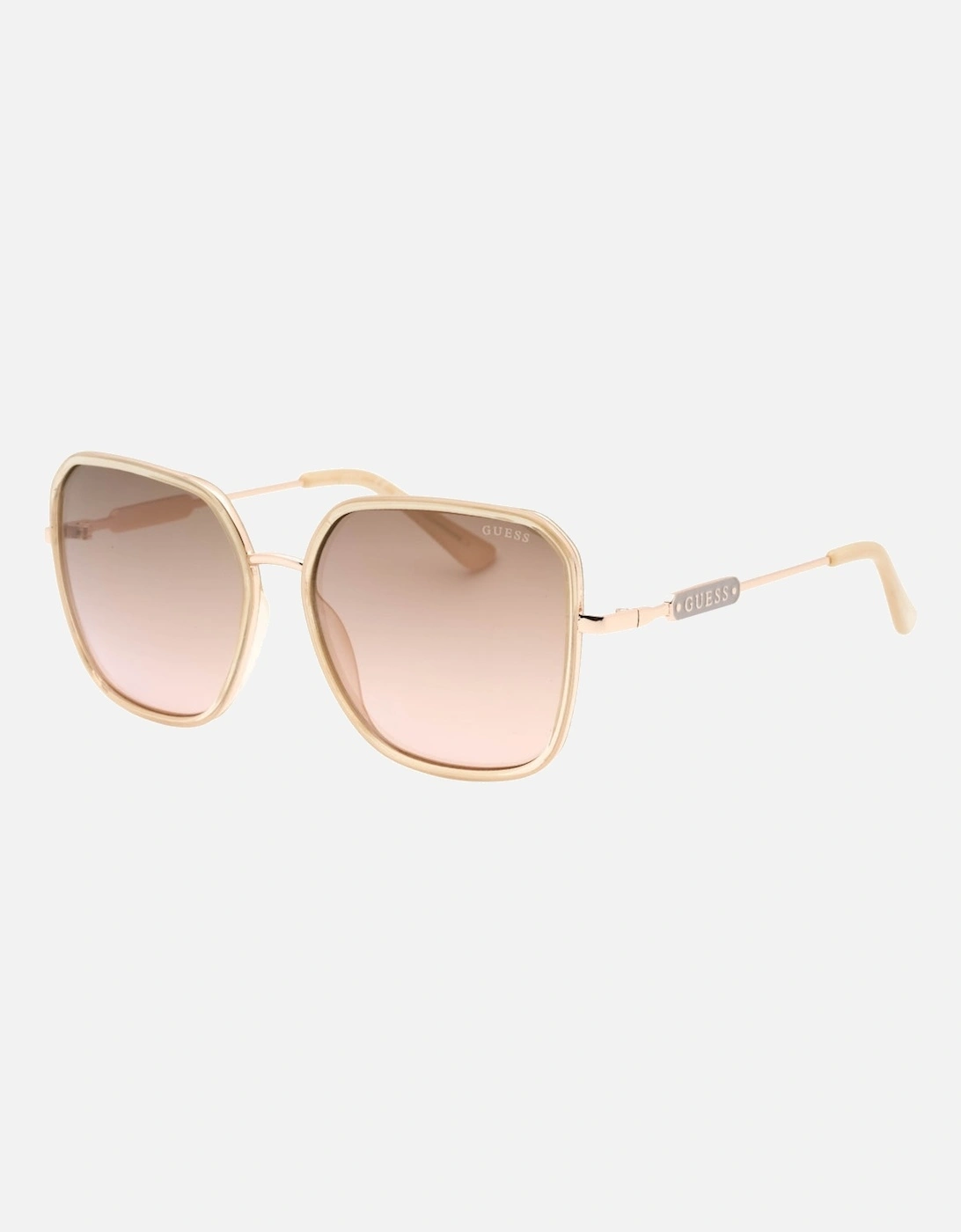 Gradient Brown Lens Rose Gold Sunglasses