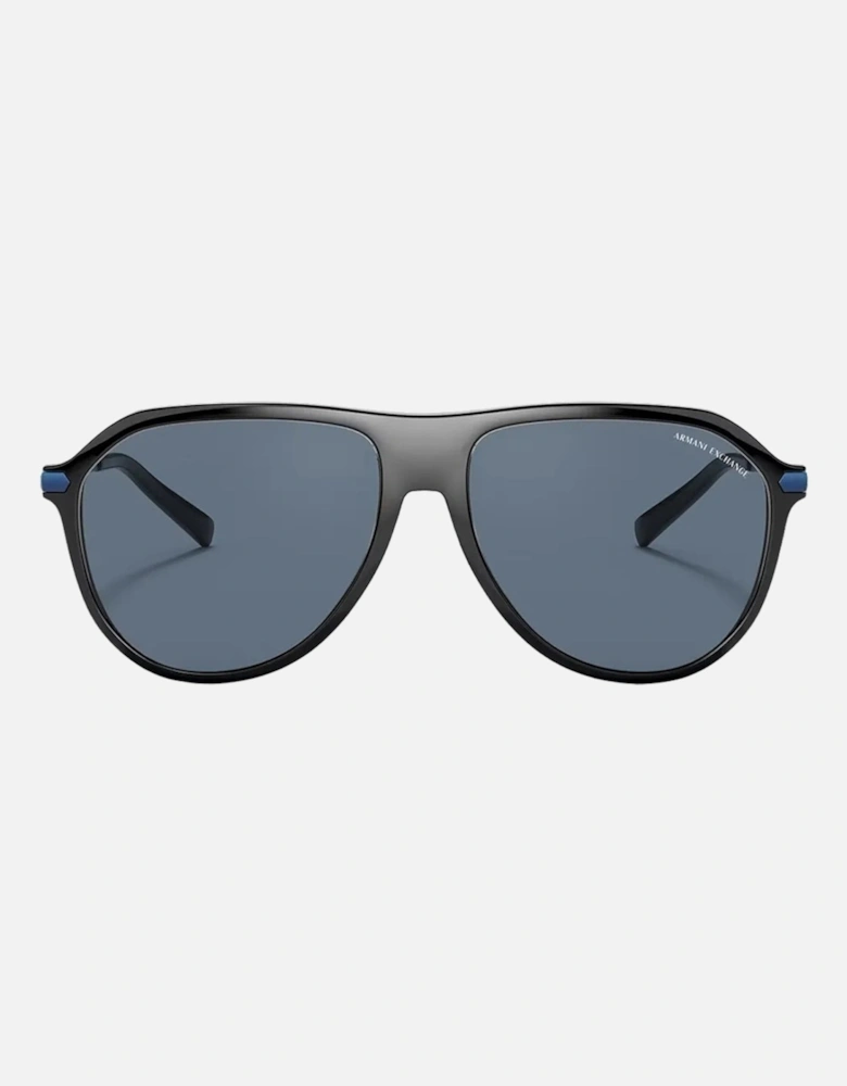 Blue Lens Black Sunglasses