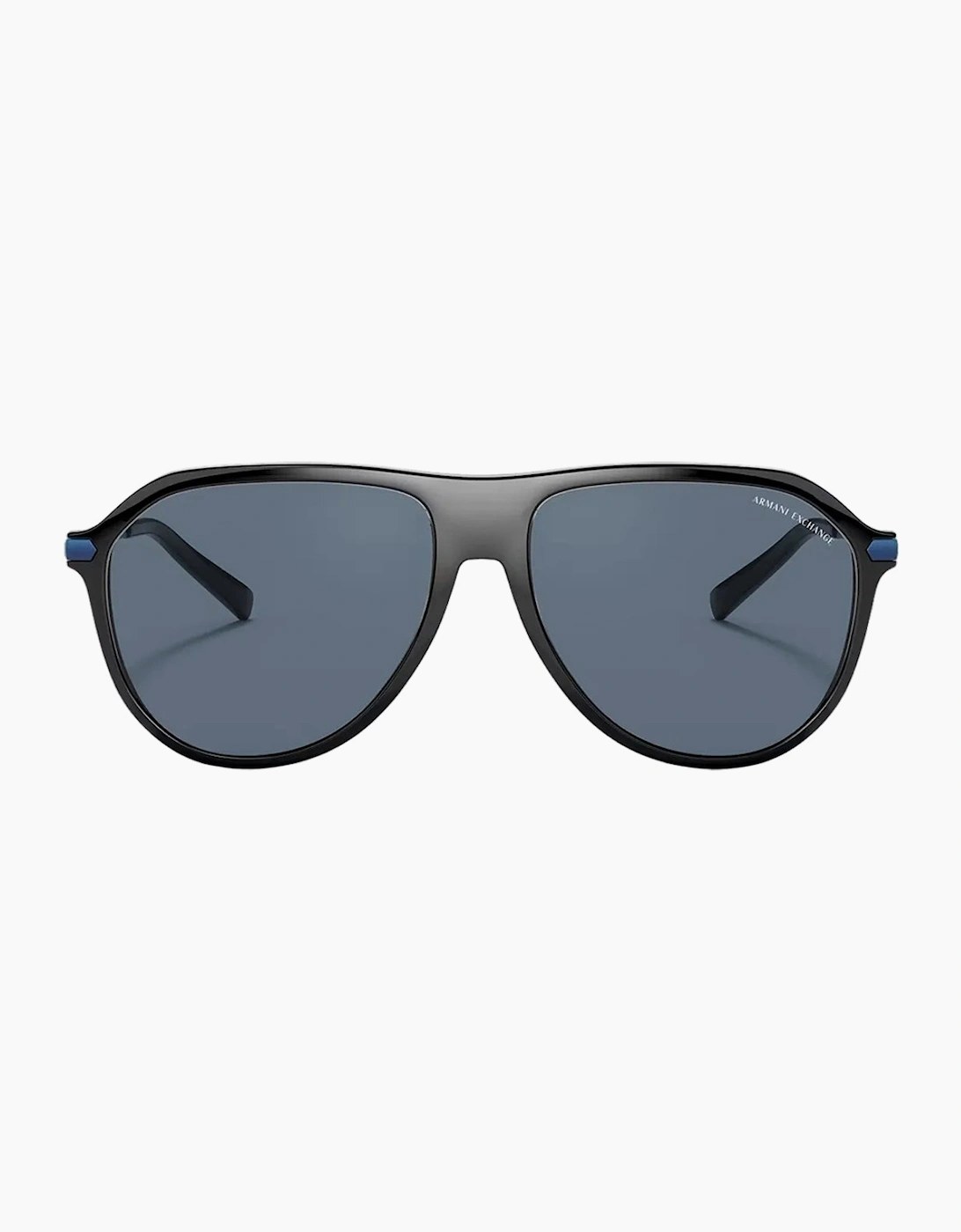 Men's Armani Exchange Blue Lens Black Sunglasses - Size: ONE size